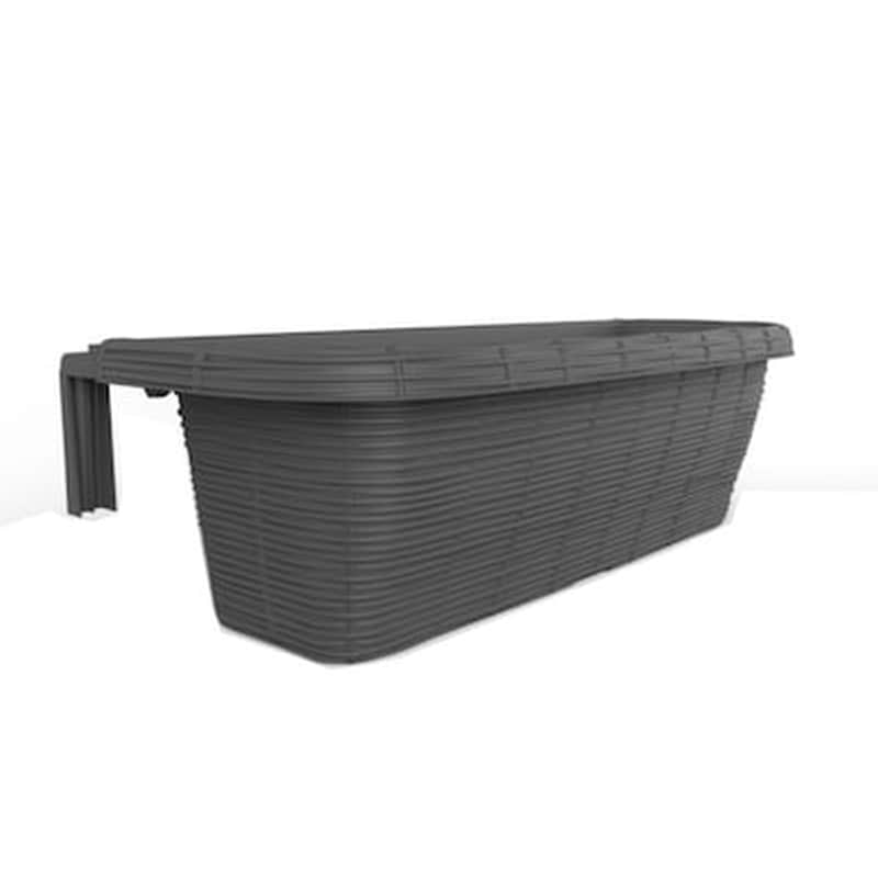BAMA Ζαρντινιέρα Bama Italy Rondine Paglia Πλαστική 60x20x18.5 cm 15lt - Ανθρακί