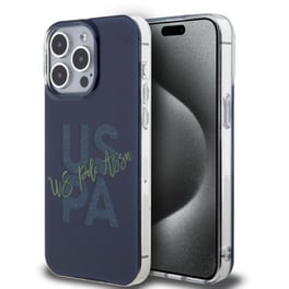 Θήκη Apple iPhone 15 Pro Max - U.S. Polo Assn Hard Case Iml Glitter Script - Navy