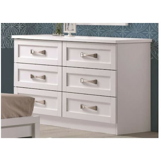 Ξύλινη Συρταριέρα Woodwell Life από Μοριοσανίδα 120x40x76cm - Λευκό image 4