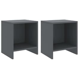 Κομοδίνο Vidaxl Από Μασίφ Ξύλο Πεύκου 2τμχ 35x30x40 cm - Γκρι