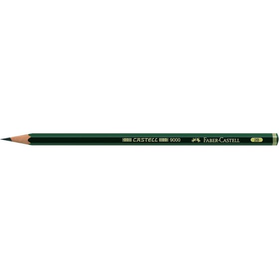 Μολύβι Σχεδίου Faber Castell 9000/2B Πράσινο image 0