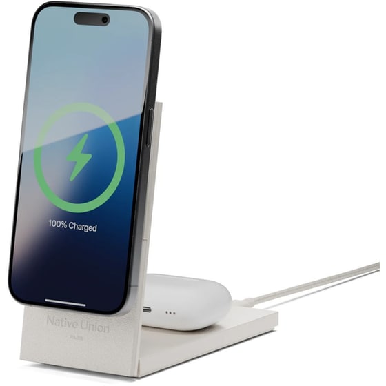 Ασύρματος Φορτιστής Native Union Rise 2-in-1 Magnetic Wireless Charger 15W - Sandstone image 0