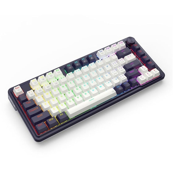 Redragon Geb K673WB Gaming Μηχανικό Ασύρματο 2.4 GHz/Bluetooth Πληκτρολόγιο RGB Μαύρο (US) image 1