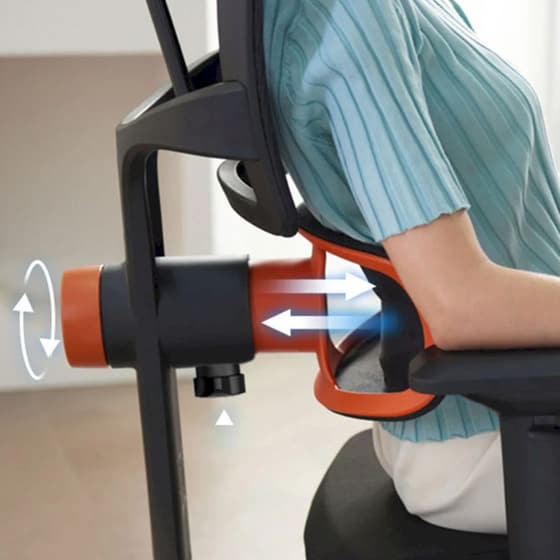 Καρέκλα Γραφείου/Gaming Eureka Ergonomic ERK-OC12-B από Ύφασμα Mesh - Μαύρη image 9