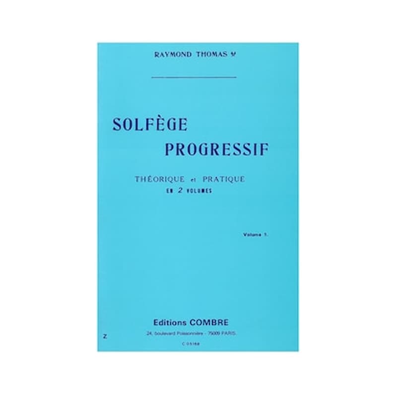 EDITIONS COMBRE Thomas - Solfege Progressif, Vol.1