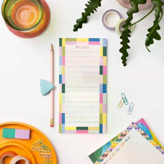 Μαγνητικό Σημειωματάριο Raspberry Blossom Rainbow Tiles List Pad image 2