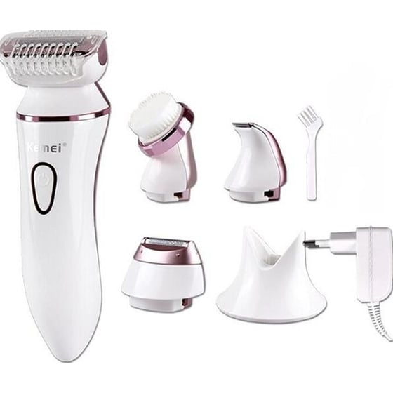Συσκευή για Ξύρισμα & Καθαρισμό Προσώπου KEMEI-KM-7202 Λευκό image 1
