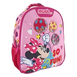 Τσάντα Πλάτης Νηπαγωγείου με 2 Θήκες Minnie Mouse