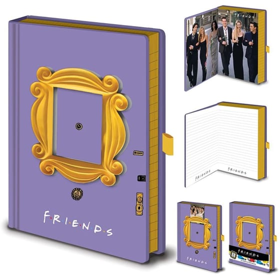 Σημειωματάριο Pyramid Α5 Ριγέ Premium Frame - Friends image 1