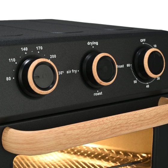 ESTIA 06-23690 OAK με Πόρτα 1400 W 12 L Μαύρο Φριτέζα Αέρος-Φουρνάκι image 3