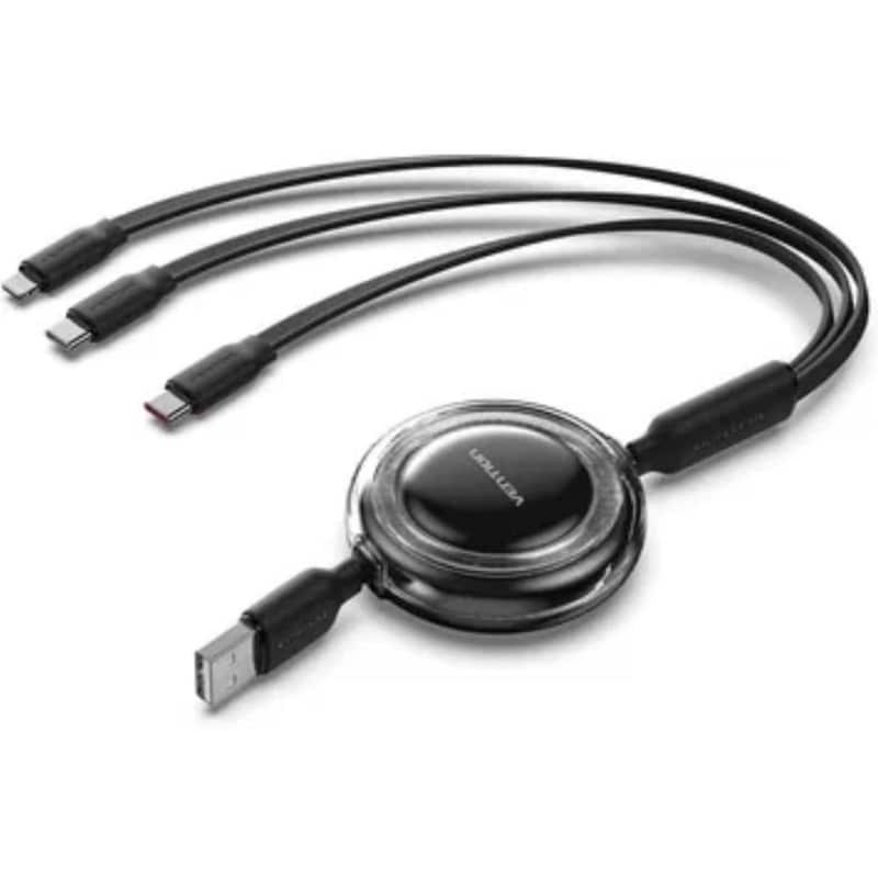 Vention Καλώδιο TRJPBE USB-A σε USB-C/Lightning 1.10m Ροζ