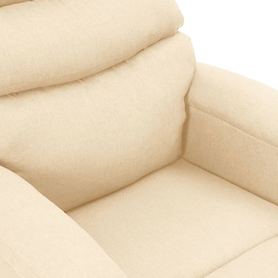 Πολυθρόνα Μασάζ VidaXL από Ύφασμα - Μπεζ image 4