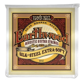 Σετ 6 Χορδές Ακουστικής Κιθάρας Ernie Ball 2047 Earthwood Silk - Steel Bronze 010 - 050