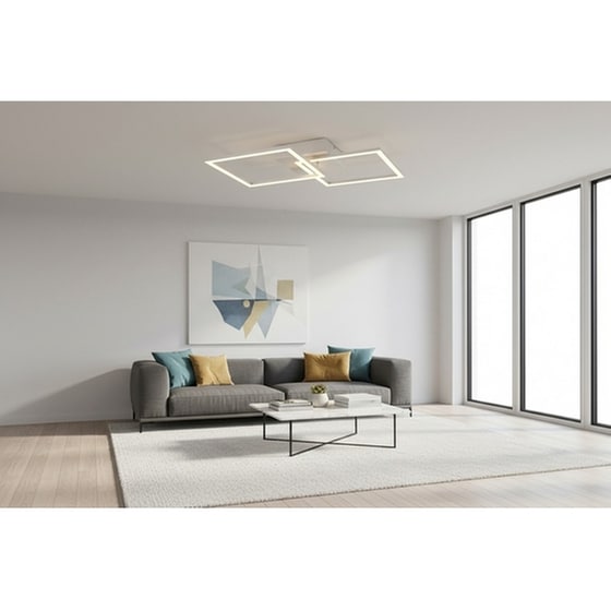 Trio Lighting Πλαφονιέρα Οροφής 60εκ. Γκρι με Ενσωματωμένο LED image 1