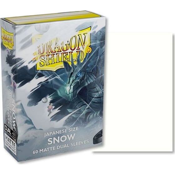 Dragon Shield Sleeves Japanese Small Size - Matte Dual Snow (60 Sleeves) image 1
