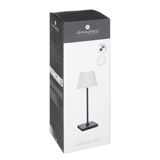 Επαναφορτιζόμενο Πορτατίφ Led Spitishop Φ15x39 cm - Μαύρο/Λευκό image 5