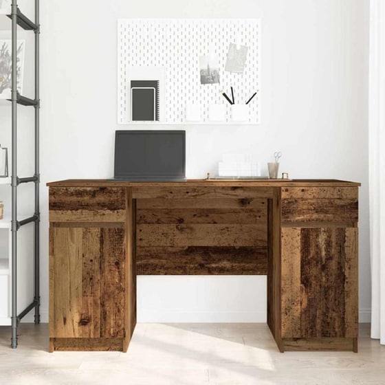 Γραφείο VidaXL από Επεξεργασμένο Ξύλο 140x49x76 cm - Παλιό Ξύλο image 3