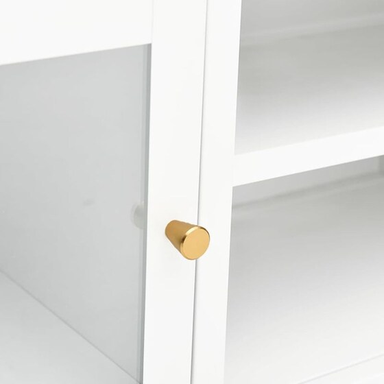 Έπιπλο Τηλεόρασης VidaXL Ατσάλι Και Γυαλί 90x30x44cm - Λευκό image 6