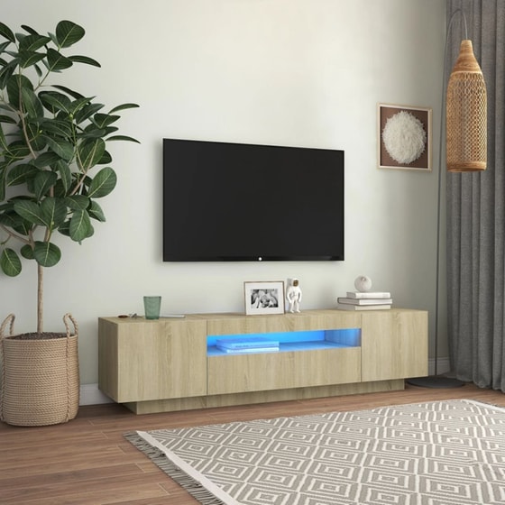 Έπιπλο Τηλεόρασης VidaXLαπό Μοριοσανίδα 160x35x40 cm - Μπεζ image 2