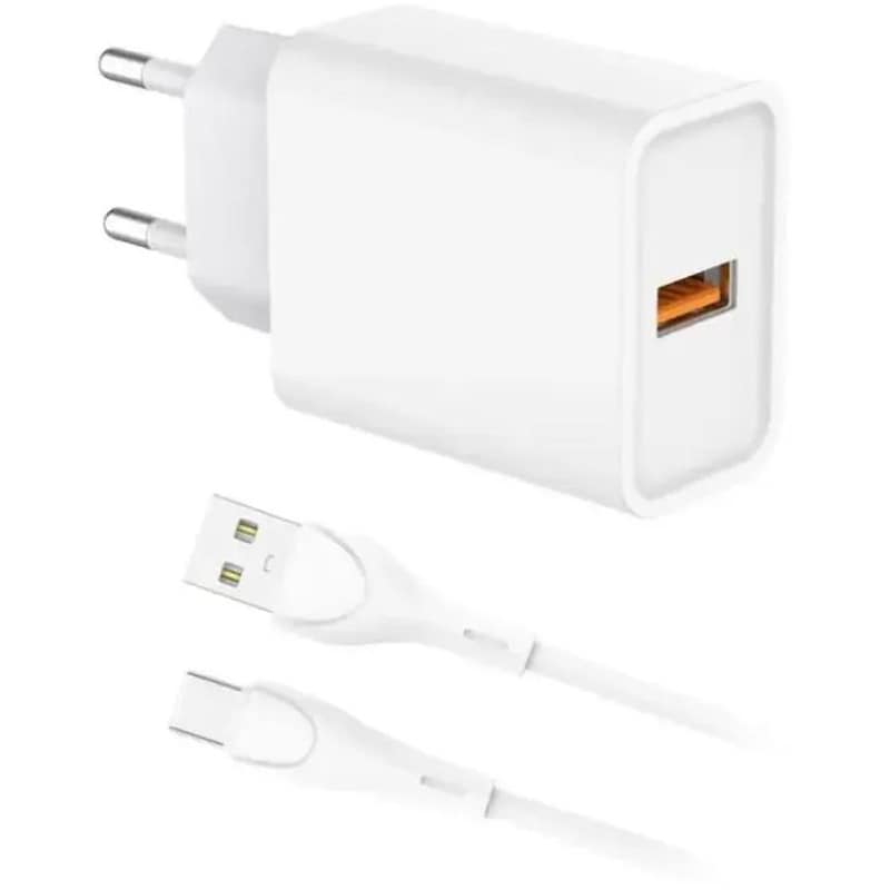 Σετ Φόρτισης Inos INOSNS-70035 USB-A 18 W - Λευκό