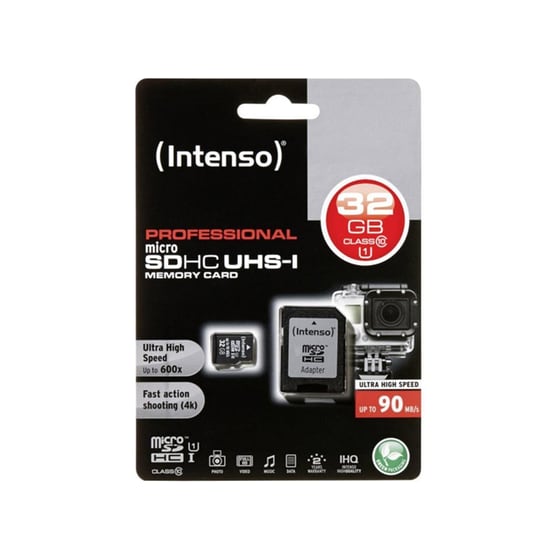 Intenso Professional microSDHC 32GB Class 10 U1 UHS-I με αντάπτορα image 1