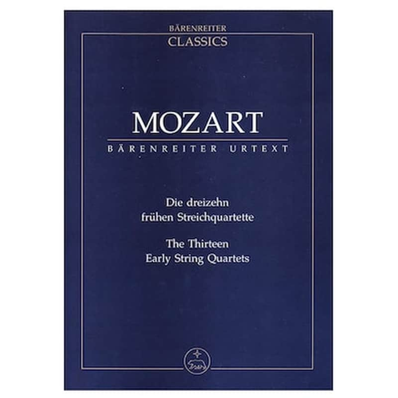 BARENREITER Βιβλίο Για Σύνολα Barenreiter Mozart - The Thirteen Early String Quartets [pocket Score]