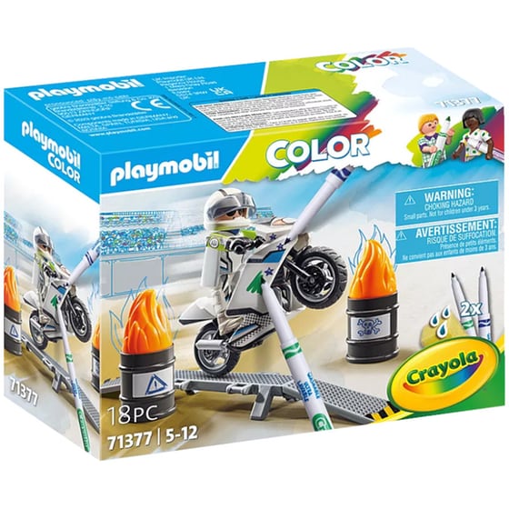 PLAYMOBIL® Color Μοτοσικλέτα με Οδηγό (71377) image 0