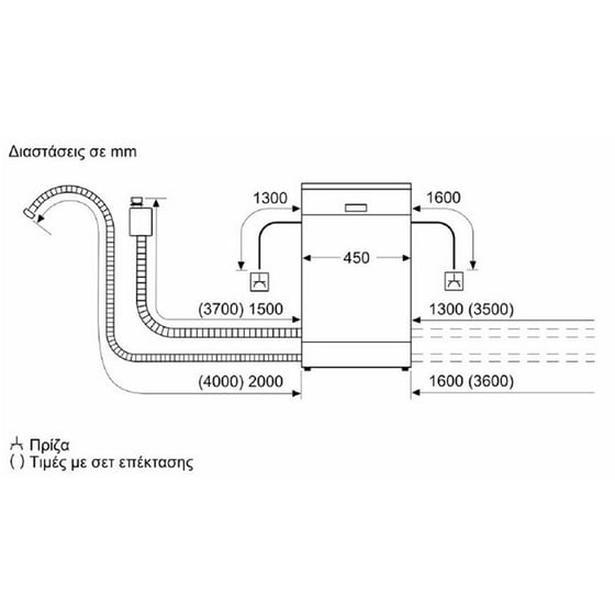 BOSCH SPI4EMS17E για 10 Σερβίτσια Inox Εντοιχιζόμενο Πλυντήριο Πιάτων image 5