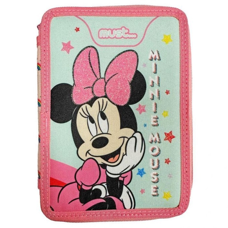 MUST Κασετίνα Παραλληλόγραμμη Γεμάτη Must Διπλή Disney Minnie Mouse