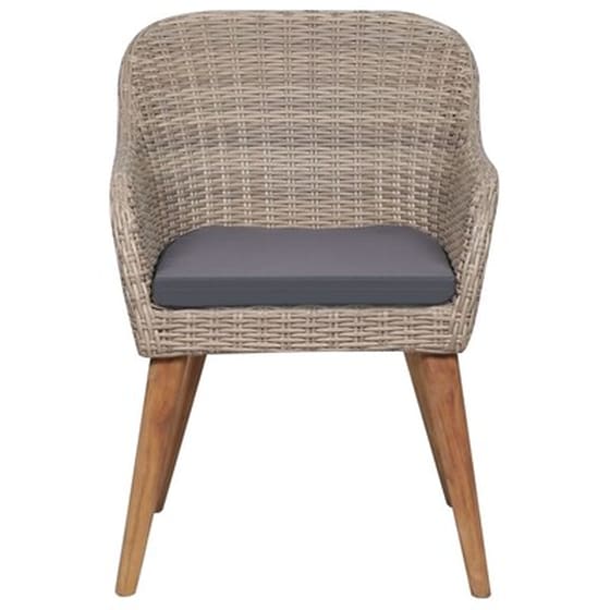 Vidaxl Σετ Τραπεζαρίας Κήπου 9 Τεμαχίων Καφέ Από Συνθετικό Ρατάν image 5