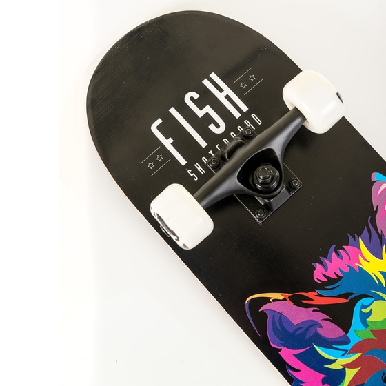 Skateboard 31'' Wolf Complete Set By Fish image 3