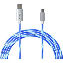 Καλώδιο Δεδομένων & Φόρτισης Oniverse με LED USB-A to USB-C 2m - White