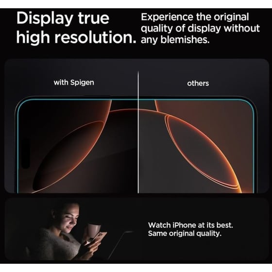 Προστατευτικό οθόνης Apple iPhone 16 Pro Max - Spigen Tempered Glass Sensor Protected Glas.tr Ez Fit Οθόνης 9h - 2 τμχ image 6
