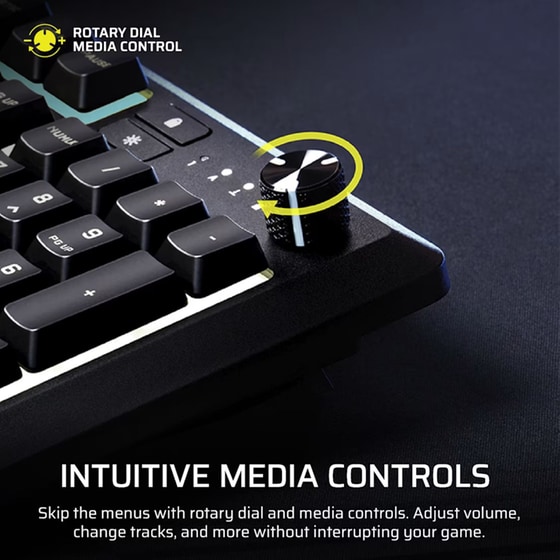 Corsair Skiff 100 Gaming Μεμβράνης Ενσύρματο Πληκτρολόγιο Full Size με RGB φωτισμό (US) image 2