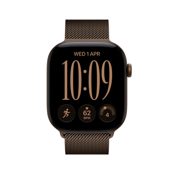 Apple Watch Series 12 GPS + Cellular 46mm Dark Bronze Aluminium Case with Dark Bronze Milanese Loop - S/M image 1