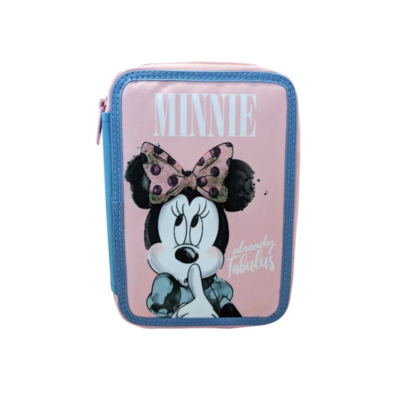 Κασετίνα Παραλληλόγραμμη Γεμάτη Gim Minnie Fabulous Διπλή image 0