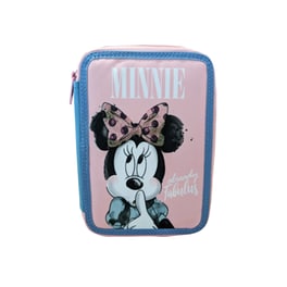 Κασετίνα Παραλληλόγραμμη Γεμάτη Gim Minnie Fabulous Διπλή