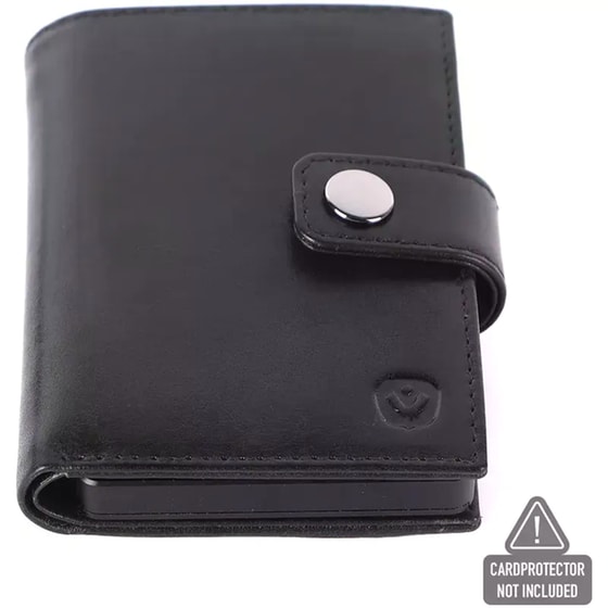 Θήκη Καρτών Valenta Leather Magsafe Luxe Black image 3