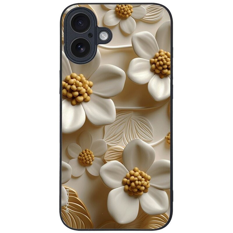 Θήκη Apple iPhone 16 Plus - Sonique 3D Flower Series - Λευκό