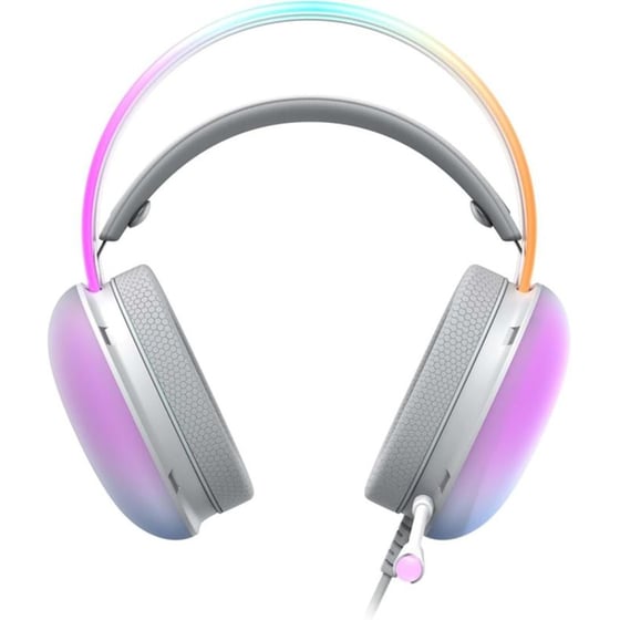 Havit H2037D Gaming Ενσύρματα Ακουστικά 3.5mm/USB με RGB Φωτισμό - Λευκά image 2