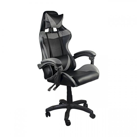 Καρέκλα Gaming 24Mall c500257 Δερματίνης - Μαύρη/Γκρι image 0