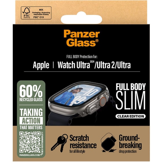 Προστασία Οθόνης PanzerGlass Full Body Slim Protection Tempered Glass για Apple Watch Ultra/Ultra 2 49mm image 3