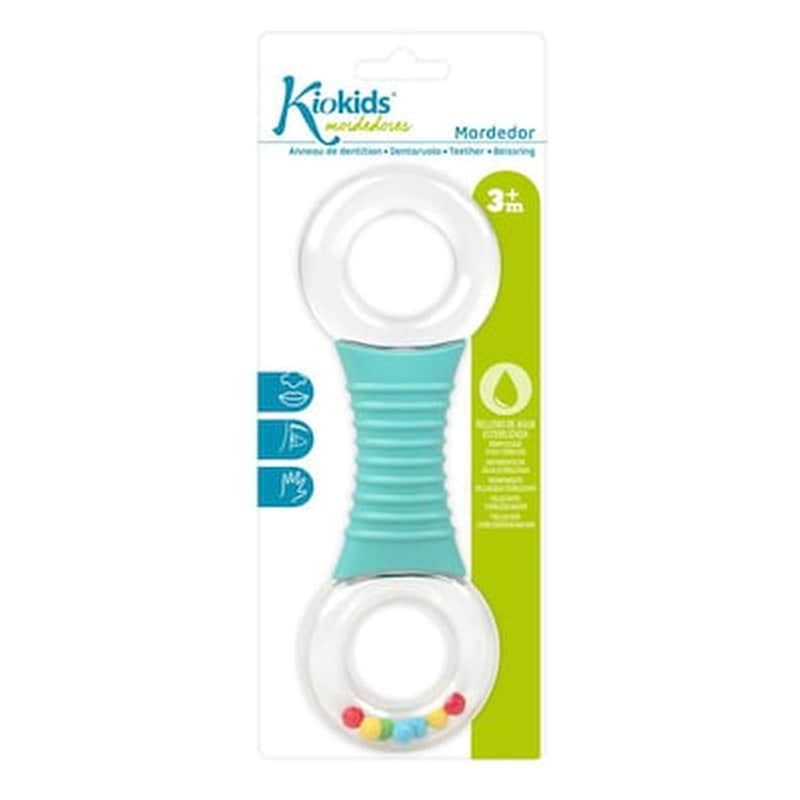 Kiokids Κουδουνίστρα Και Μασητικός Κρίκος 2 Σε 1 Blue 2767