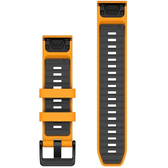 Λουράκι Garmin QuickFit 22 Silicone Band για Garmin QuickFit 22mm - Spark Orange with Graphite image 1