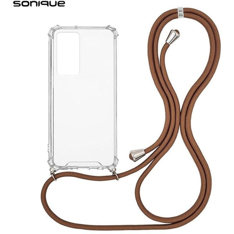 Θήκη Xiaomi Redmi Note 12 Pro 5G - Sonique Armor Clear Με Κορδόνι - Λιλά