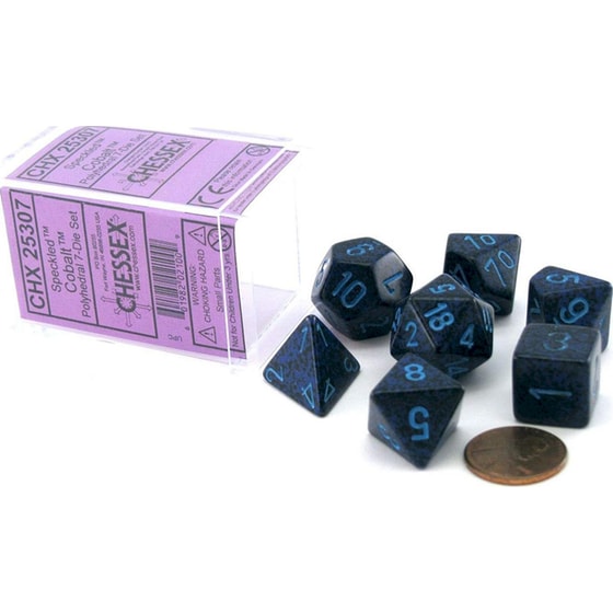 Σετ Ζάρια - 7 Dice Set Speckled Polyhedral Cobalt Chessex image 0