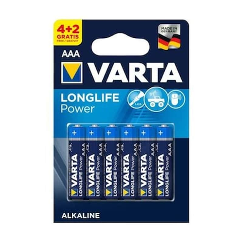 VARTA Varta Αλκαλικές Μπαταρίες Longlife LR03 AAA 1.5V 6τμχ