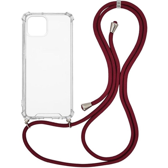 Θήκη Apple iPhone 13 - Sonique με Κορδόνι Armor Clear - Μπορντό image 0