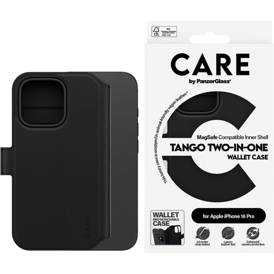 Θήκη Apple iPhone 16 Pro - PanzerGlass MagSafe Tango Two-In-One Wallet Case - Black image 2