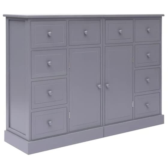 Vidaxl Μπουφές Με 10 Συρτάρια Γκρι 113 X 30 X 79 Εκ. Ξύλινος image 1